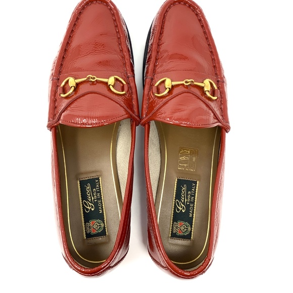 GUCCI 1953 Roos Red Patent Leather Luxury Loafer - Picture 2 of 8
